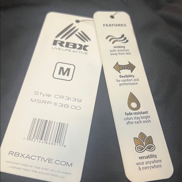 RBX Black Performance Workout Tank Top Size M Athletic Gym Training Activewear - Picture 9 of 11